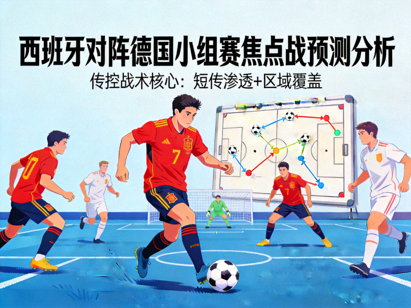 西班牙对阵德国小组赛焦点战预测分析 - 西班牙队传控配合画面